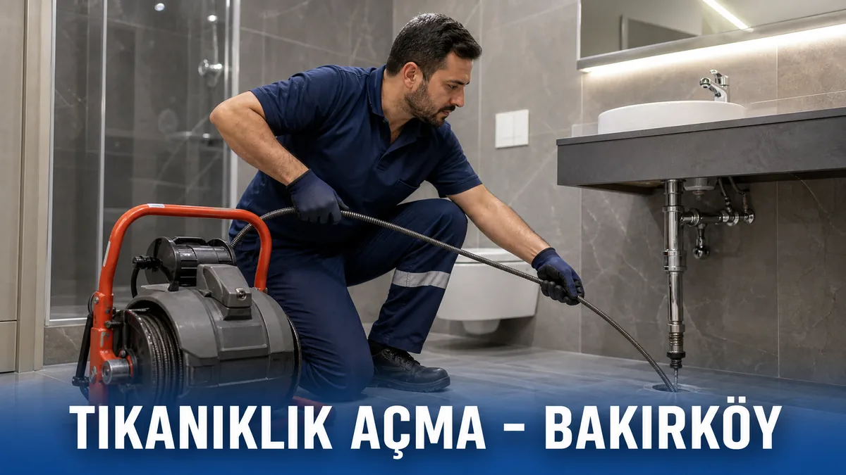Bakırköy Tıkanıklık Açma - Lavabo, Klozet, Gider, Ana Kanalizasyon | 7/24 Bakırköy Tesisat